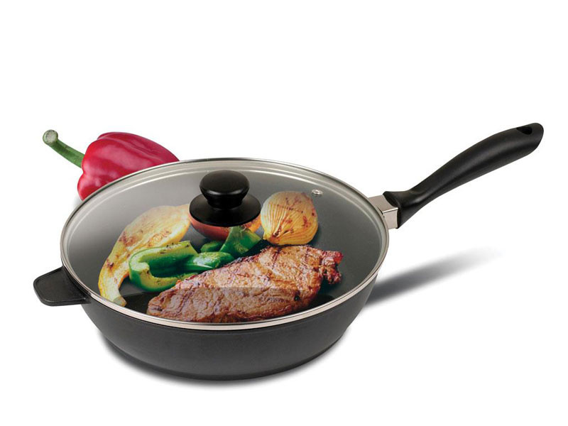 Traktörpanna med lock 28 cm