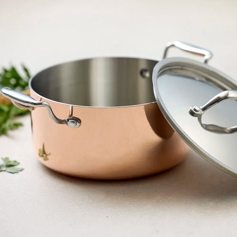 Gryta med lock 3 liter Koppar